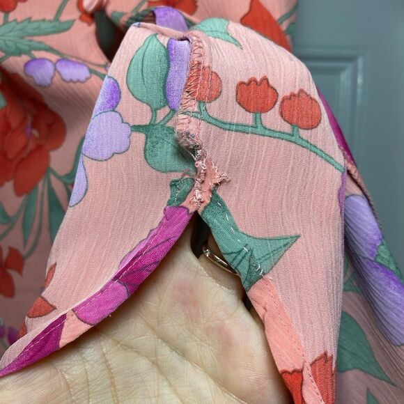 Victoria’s Secret Gold Label| Vintage Floral Nightgown Shirt Pajama Top Pink M/L - Picture 11 of 13